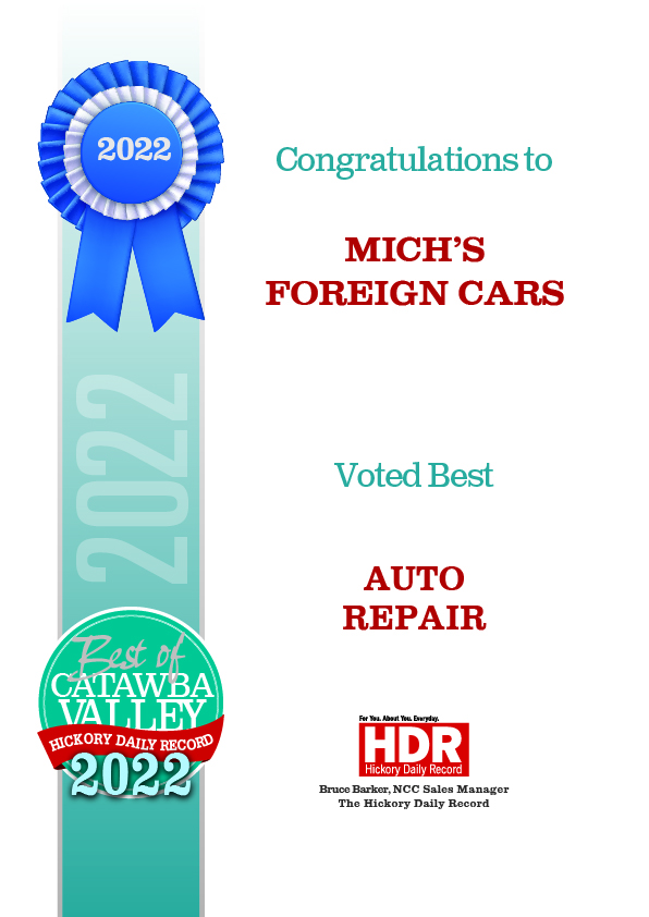 Michs Foreign Cars Award